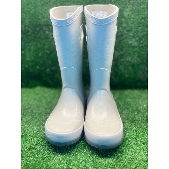 BOGS Kids' Rainboots Glitter Waterproof Gray Boots little Kids Sz 13 - Picture 8 of 10